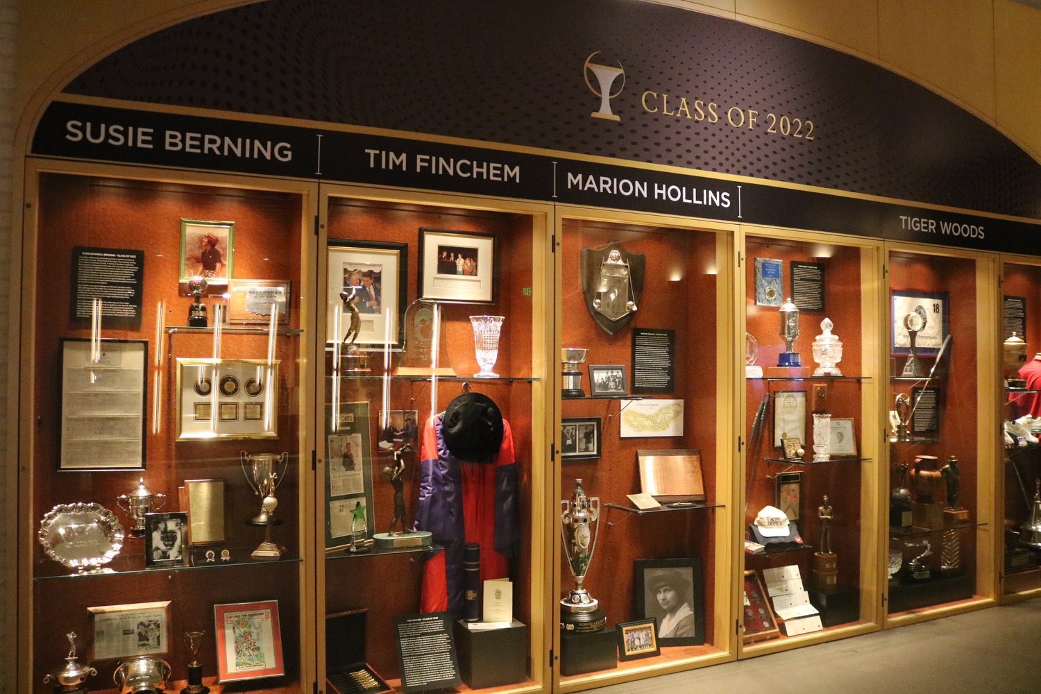 A new exhibit at the World Golf Hall of Fame features displays on each of this year’s class of 2022 inductees.